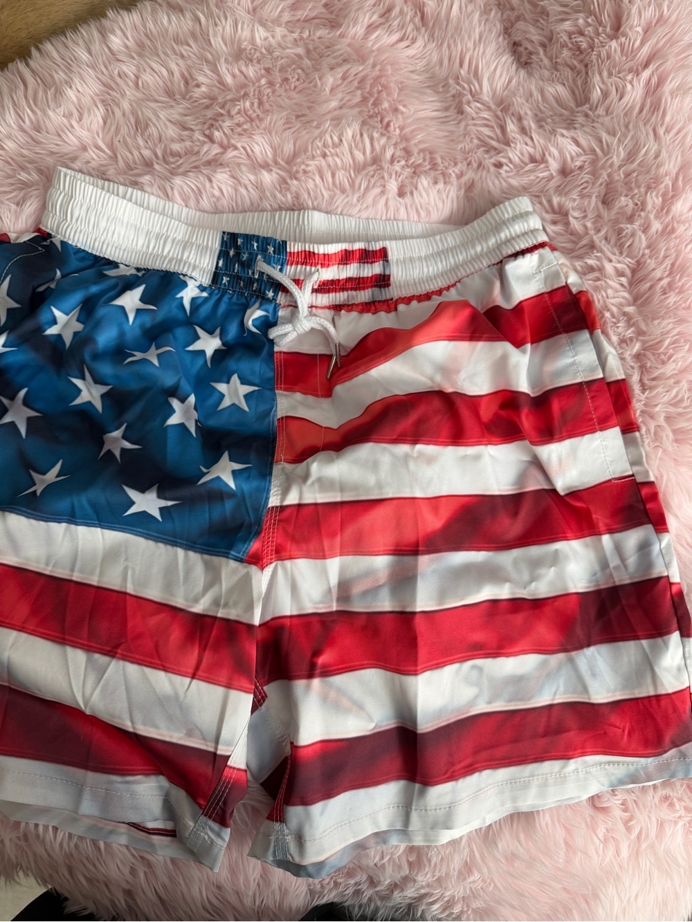 American Flag Swim Shorts - Red, White & Blue